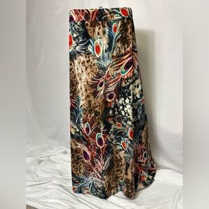 E&K Brand Size Large Multi Colored Maxi Skirt